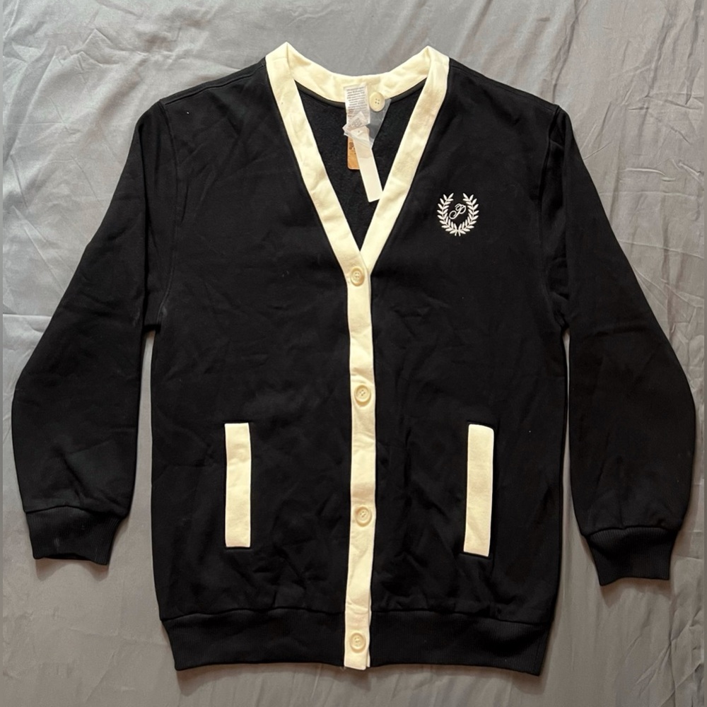 PINK Victoria’s Secret Black & White Button-Up Cardigan – Size M/L